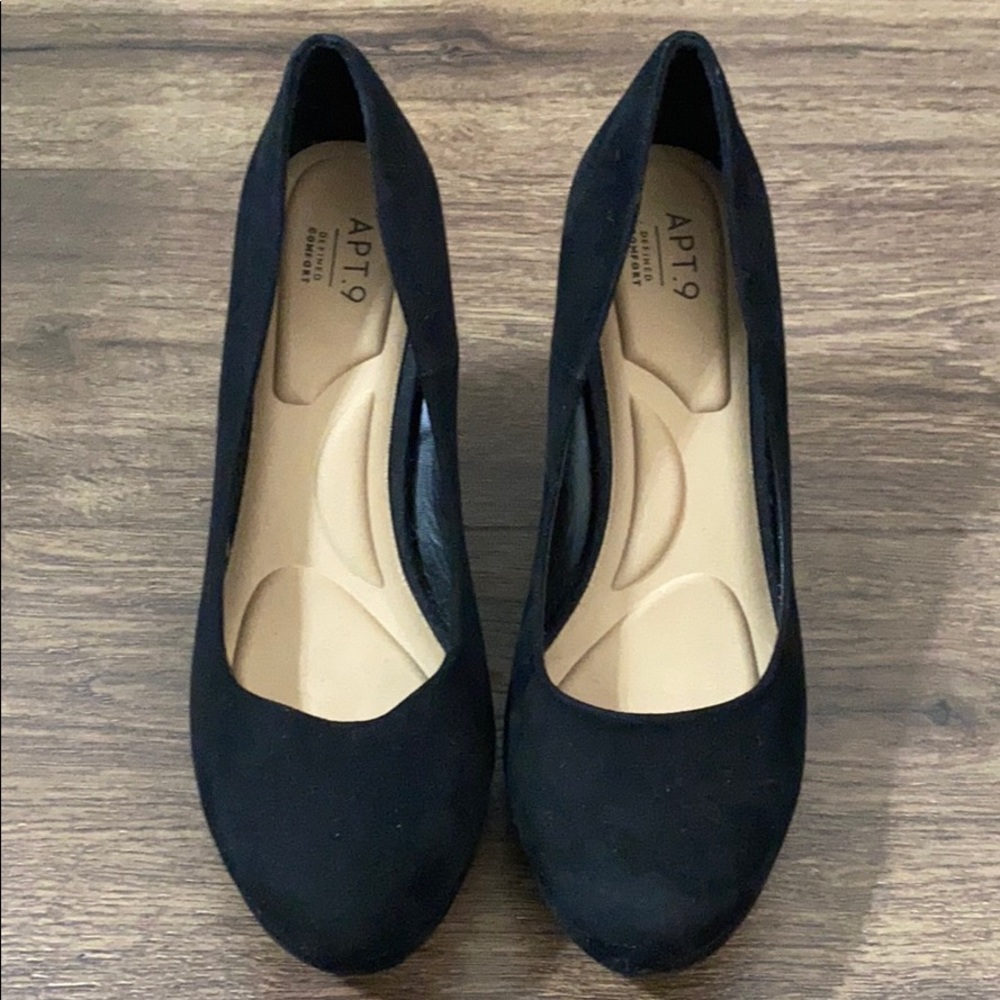 Black Apt 9 wedges! Super cute! Worn once!